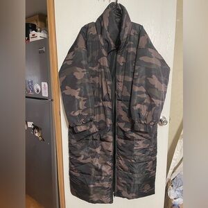 Huge camo puffer jacket